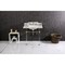 Kingston Brass 30 Carrara Marble Console Sink with Acrylic Legs, Marble WhiteBrushed Brass LMS3030MASQ7 - alternate 2
